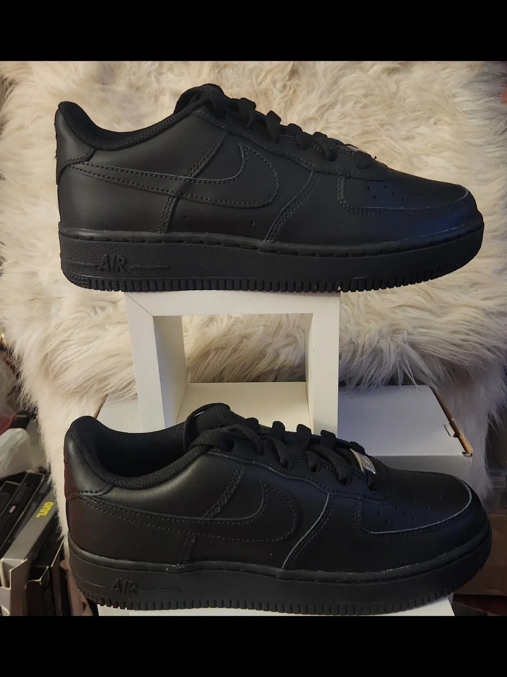 Nike Air Force 1 LE (GS) Low Sneakers -Triple Black NIB 4.5Y (GS) WOMENS SIZE 6